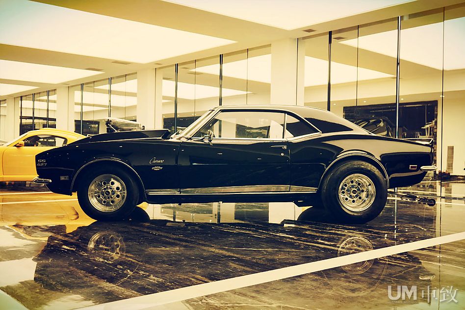 雪佛兰科迈罗ss427改装直线加速战车,顶置凸轮轴发动机,nos系统,宽后