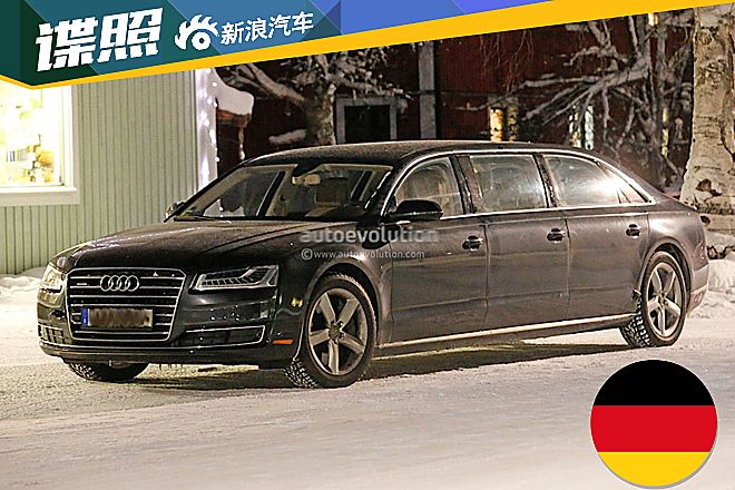 曝奥迪A8六门版车型无伪谍照