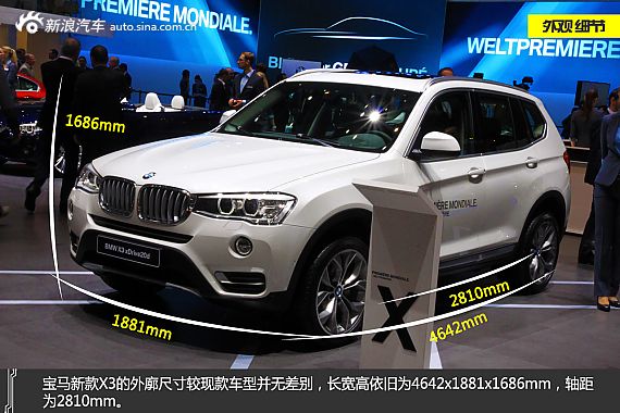 家族脸 新款宝马X3静态图解