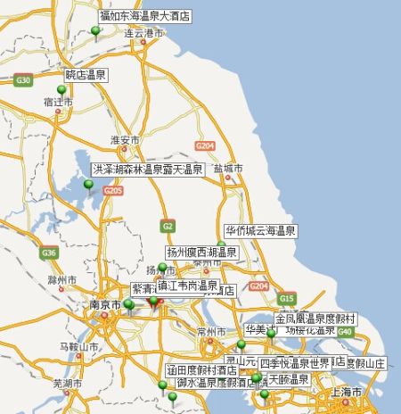 江苏温泉地图 开启冬日温暖路线