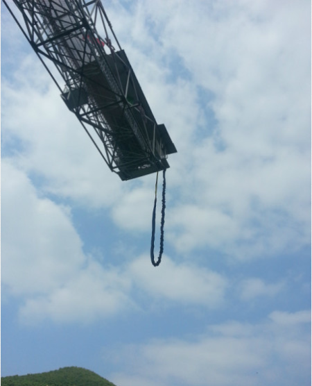 到统景泡汤玩蹦极 蹦极篇