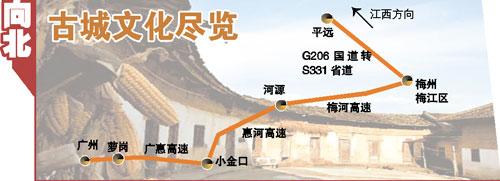 自驾示意图(向北)