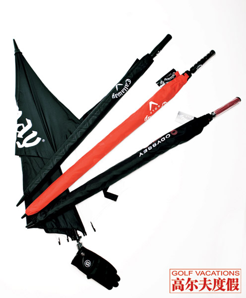 Callaway雨伞和Footjoy抗湿手套