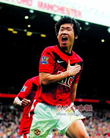 曼联上周2比1力克利物浦，朴智星成绝杀先生。　CFP图片