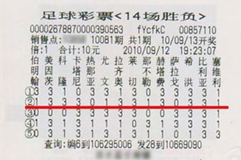 [北单高手]的533万大奖通过过滤缩水命中，本单第2注中头奖