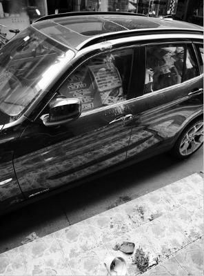 美女买宝马买彩遭天上掉花盆袭击