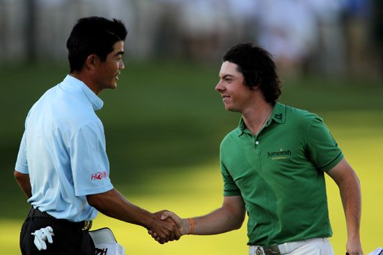 PGA锦标赛决赛轮梁文冲与麦克罗伊同组