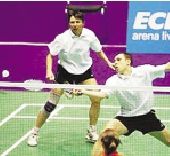 2009年，兹博曼母子在欧锦赛比赛中。