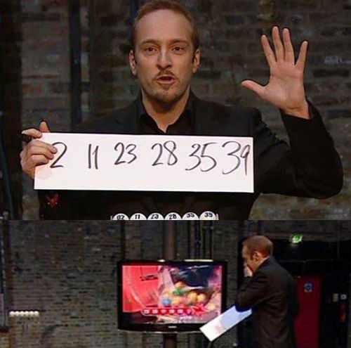 魔术师布朗成功预测开奖号码