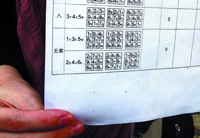 雁塔区福彩管理中心提供的《彩票奖级构成表》显示左图彩票无奖