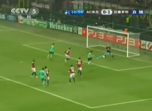 图7 小法直接抽射被阿比亚蒂扑出