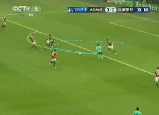 图12 哈维横穿小法后变向斜插