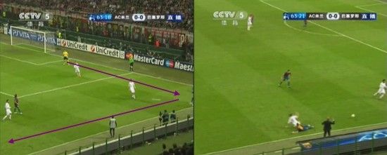 图11 凯塔接巴尔德斯传球后直传小白，图12 博内拉成功铲抢伊涅斯塔