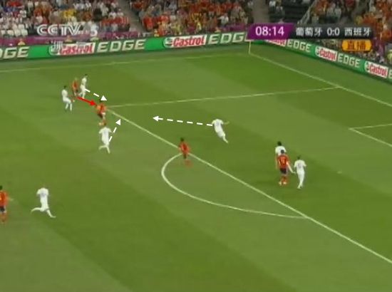 图1 席尔瓦插入罚球区