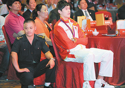 8月19日，奥运冠军孙杨在南京出席商业活动。安心摄