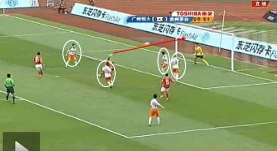 图3 巴里奥斯倒钩破网