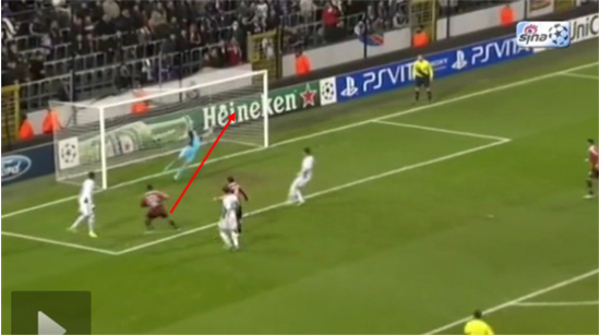 图4 沙拉维推射远角破网