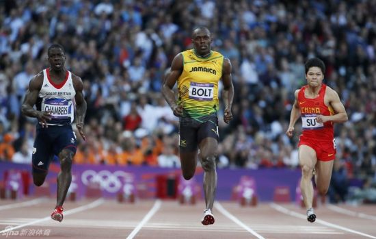 苏炳添追赶博尔特