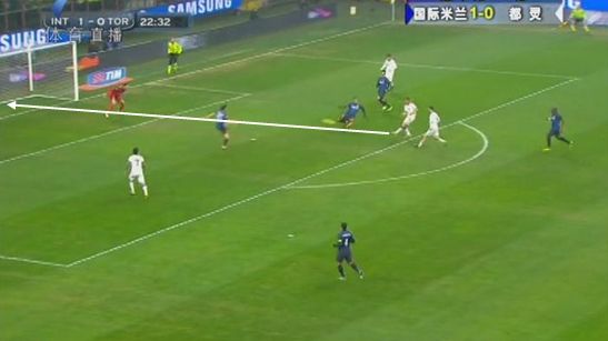 图9 梅乔里尼射门