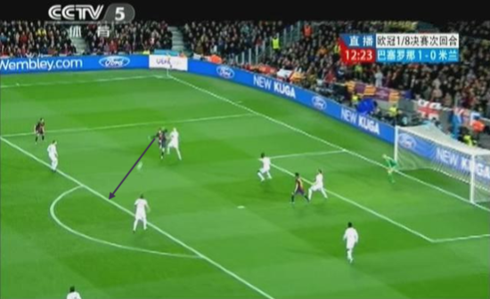 图8 梅西头球回点