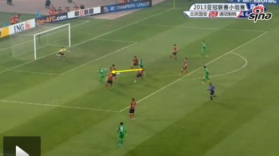 图4，格隆做球被封挡