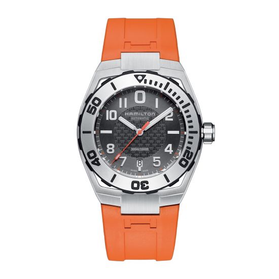 汉米尔顿卡其海军潜水自动计时表