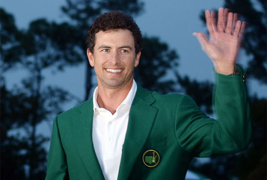 斯科特在美国大师赛夺冠的照片很帅气