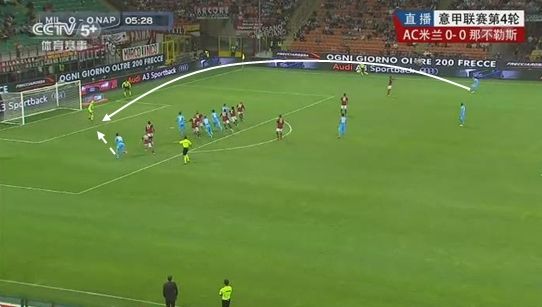 图9 哈姆西克开出任意球