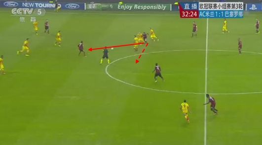 图18 与罗比尼奥传切配合