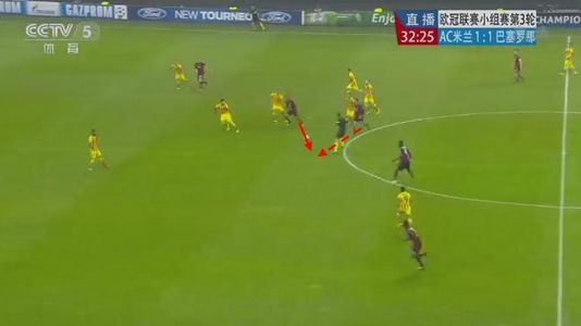 图19 与罗比尼奥传切配合