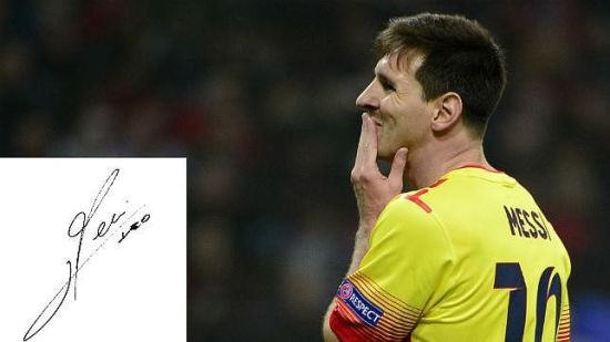 梅西签名