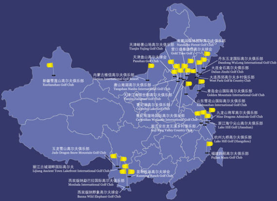 太平洋联盟球场地图(中国、不含海南)