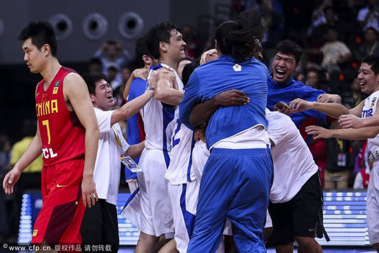 中国男篮低头