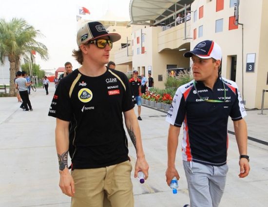 去年围场中的莱库宁(左)和博塔斯