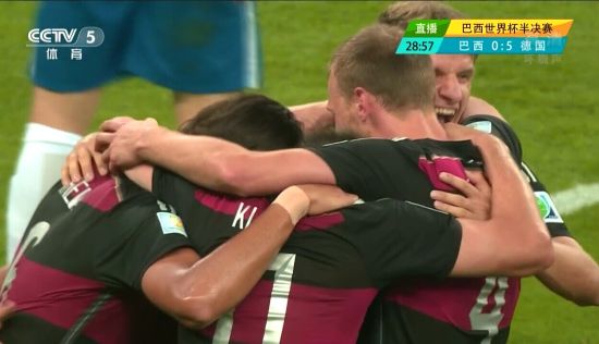德国队不到30分钟5-0