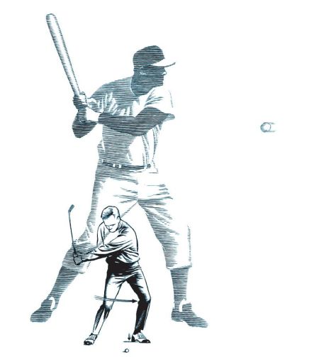 下杆就像棒球的挥棒动作