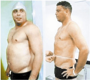 罗纳尔多减肥28斤。图片来源：《晶报》