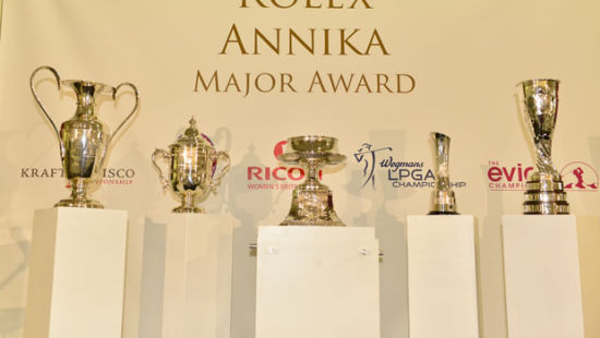 LPGA五场大满贯奖杯