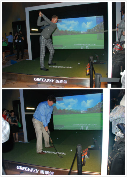 　(图七)巨星打模拟高尔夫