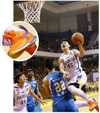 江苏队常林很好地诠释了李宁本赛季的主题“放开打”