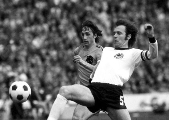 昔日的绝代双骄克鲁伊夫与贝肯鲍尔