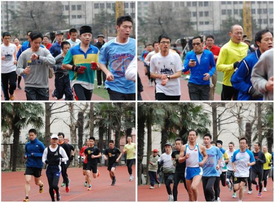 闯关赛吸引了跑吧老大顾斌远道前来参加。