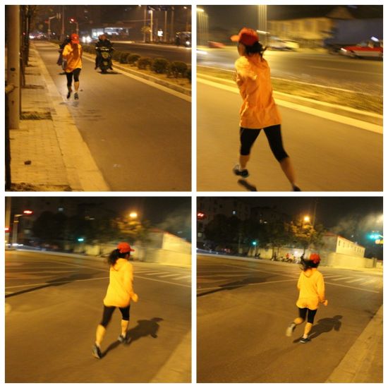 夜跑。