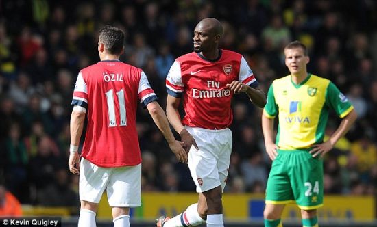 上赛季英超最后一轮对阵诺维奇 可能是迪亚比最后一次为枪手出战