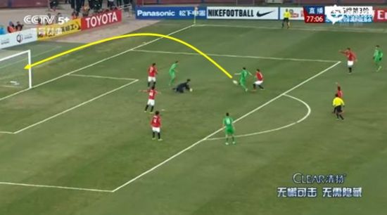 图4 巴塔拉吊射破门