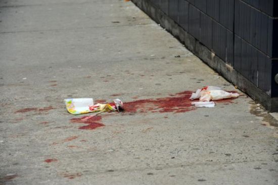 事发现场的血迹