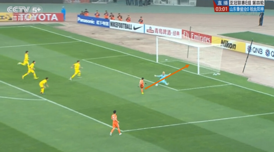 图21 冷静推射破门