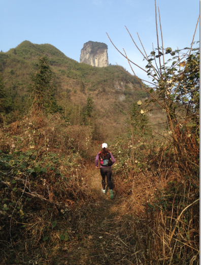 较平缓的地带跑起来了。
