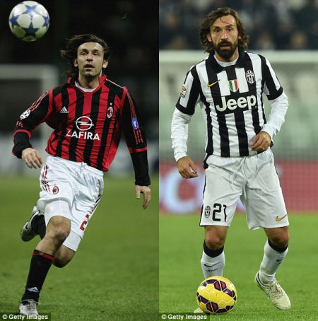 现队友皮尔洛和布冯曾经是对手