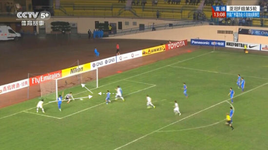 图5 后点摆渡，中路跟进